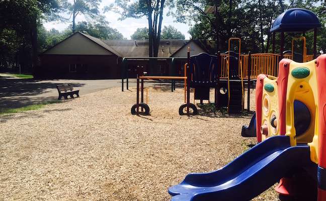 Forest Road Park building and playground